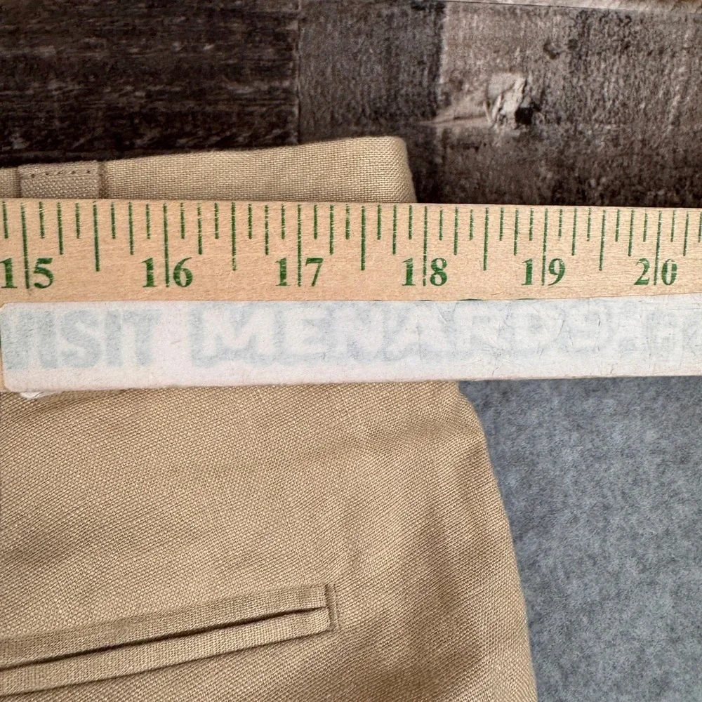 Calvin Klein Pants Mens 36 Beige 100% Linen Flat Front Suit Separate Dress NEW